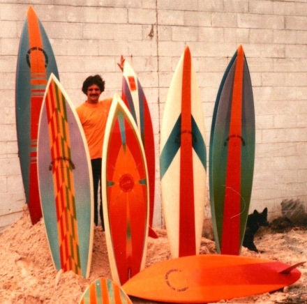 Hot Buttered Surfboards graphics, early 1980's. Martyn Worthington the tagger